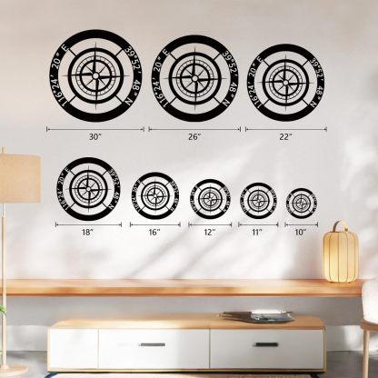 Custom Coordinates Metal Sign, Family Name Wall Art, Personalized Outdoor Decor & Wedding Gift-MetalsignX