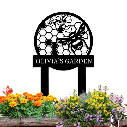 Personalized Rabbit Metal Garden Signs | Farm Animal Sign | Rabbit Sympathy Gift | Garden Signs Plaque Outdoor Decor-MetalsignX