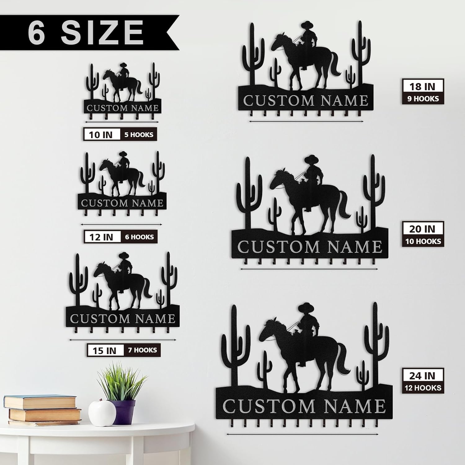 Personalized Key Holder on Wall, Custom Key Hanger Wall Mount with Name-MetalsignX