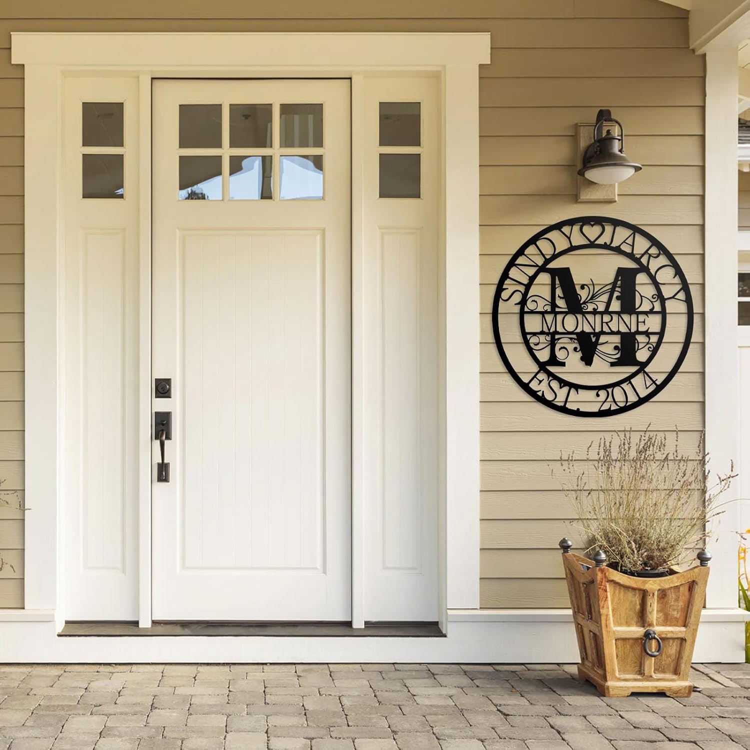 Custom Family Name Metal Sign, Monogram Wall Decor, Personalized Anniversary Wedding Couple Gifts-MetalsignX