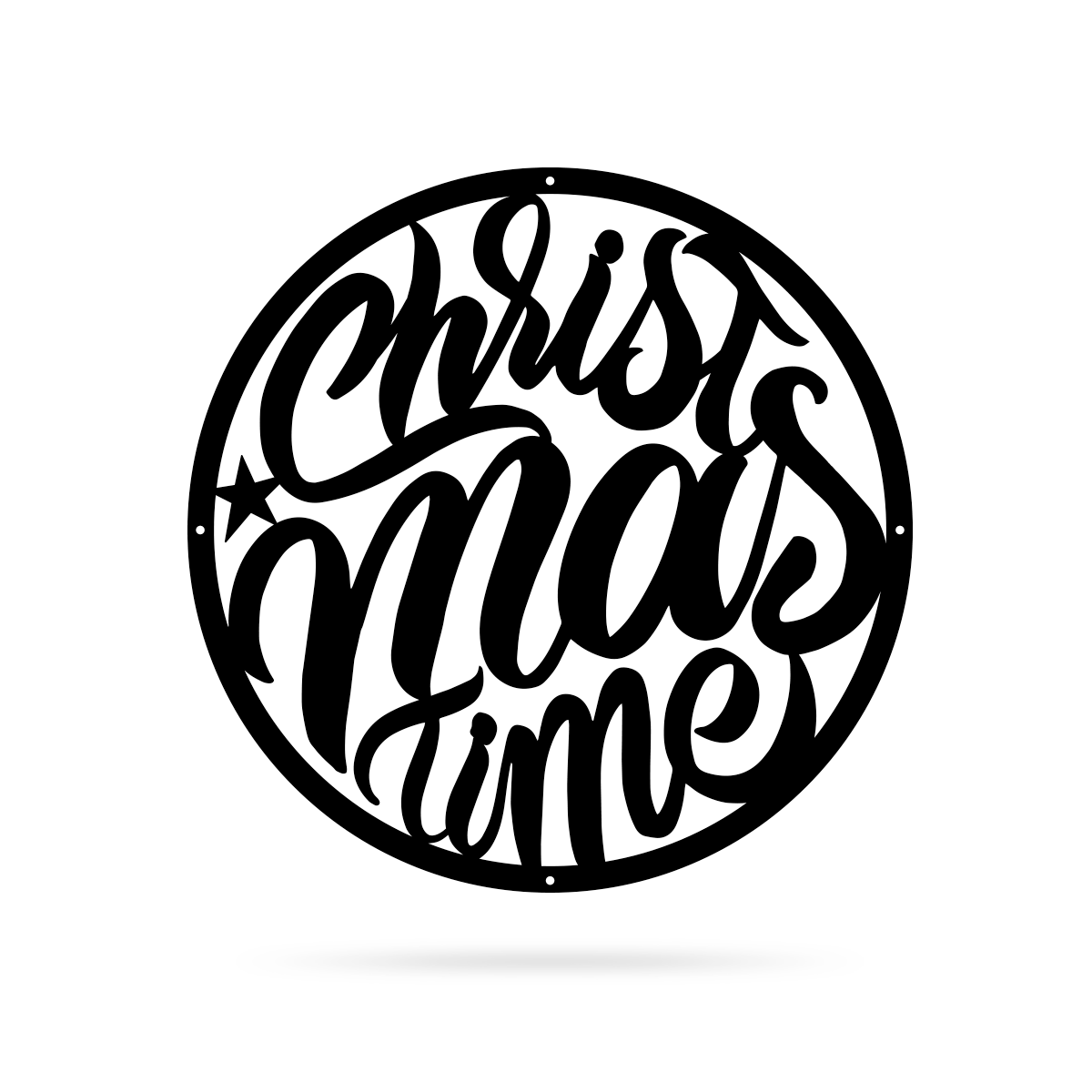 Merry Christmas New Year’s Ball, Snowflake Ornament Metal Wall Decor, Holiday Hanging Decoration for Indoor or Outdoor Use