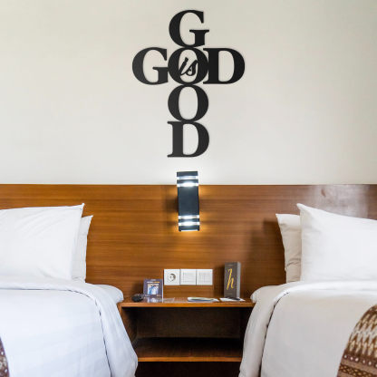 God is Good Wall Art, Christian Cross Metal Sign, Religious Home Wall Decor for Faith and Inspiration