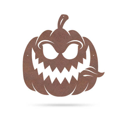 Halloween Evil Pumpkin Metal Sign, Scary Pumpkin Wall Decor, Spooky Halloween Decoration, Haunted House Outdoor Sign