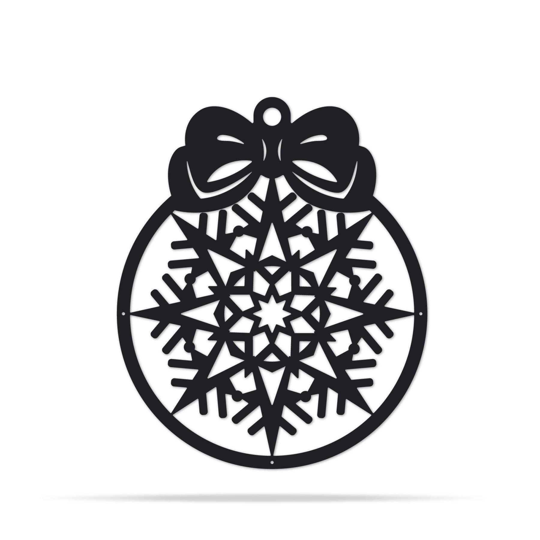 Merry Christmas New Year��s Ball, Snowflake Ornament Metal Wall Decor, Holiday Hanging Decoration for Home and Outdoor Display