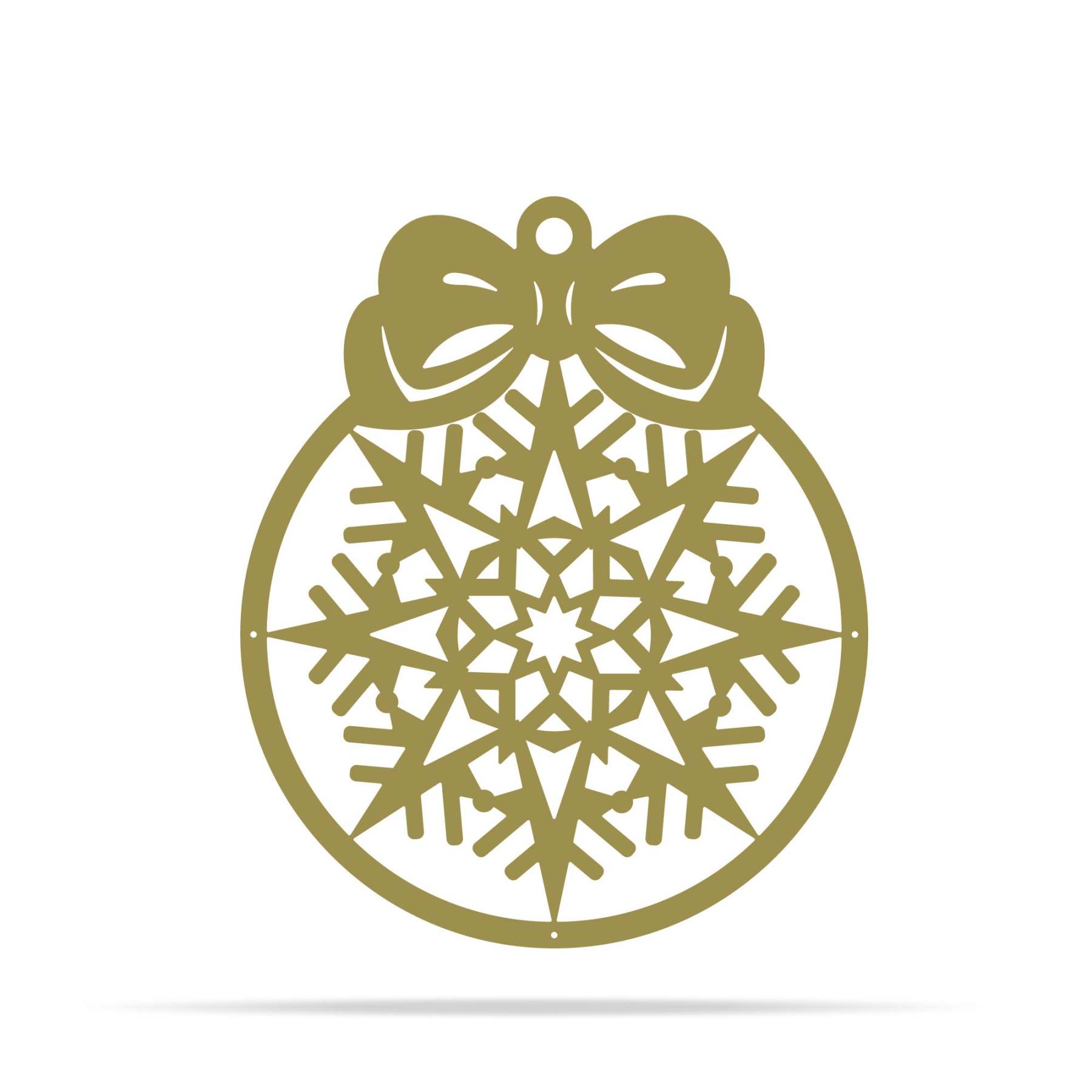 Merry Christmas New Year��s Ball, Snowflake Ornament Metal Wall Decor, Holiday Hanging Decoration for Home and Outdoor Display