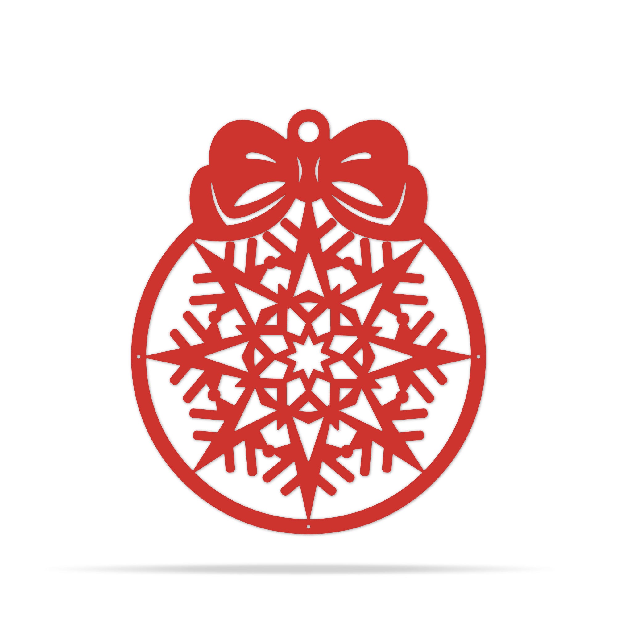 Merry Christmas New Year��s Ball, Snowflake Ornament Metal Wall Decor, Holiday Hanging Decoration for Home and Outdoor Display