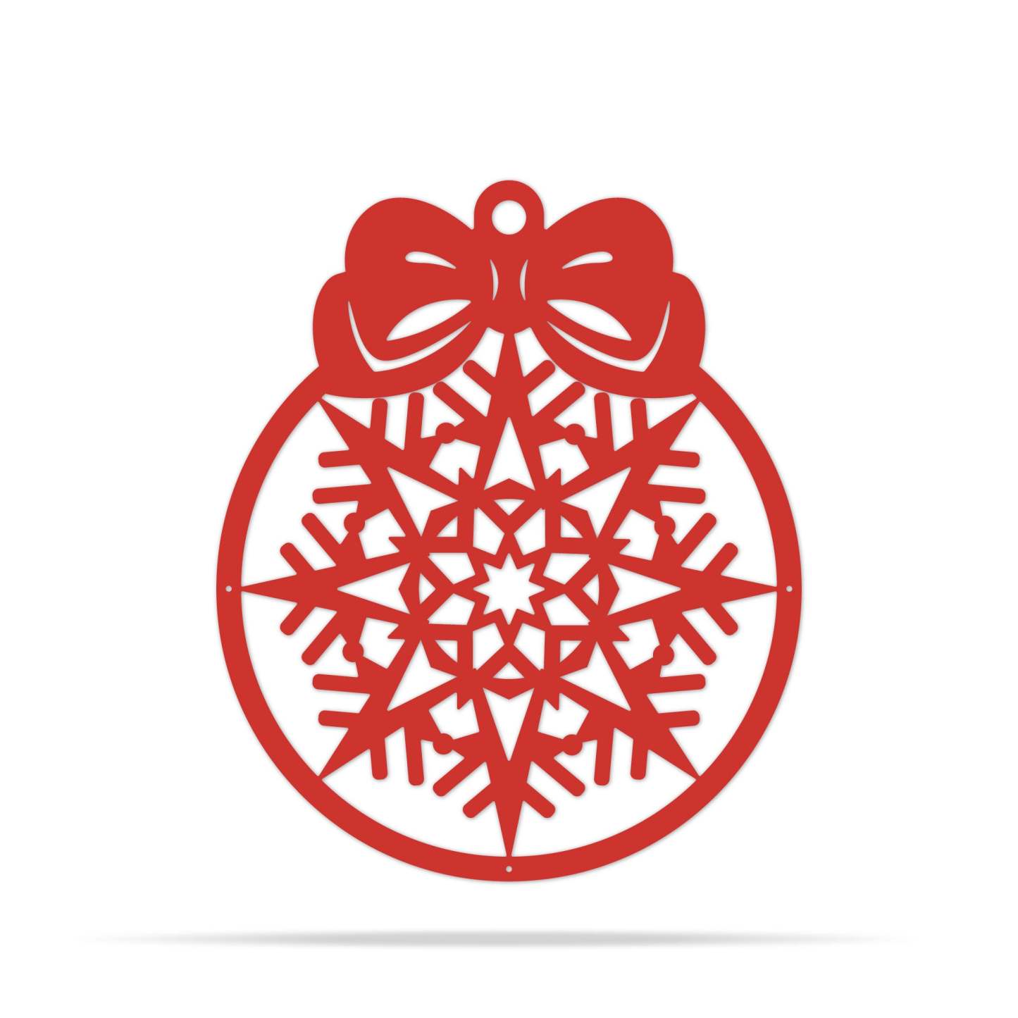 Merry Christmas New Year��s Ball, Snowflake Ornament Metal Wall Decor, Holiday Hanging Decoration for Home and Outdoor Display