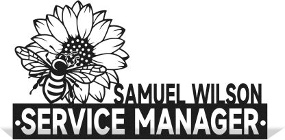  Custom Family Name Plate for Desk, Metal Sign Name Tags, Personalized Desk Accessories-MetalsignX