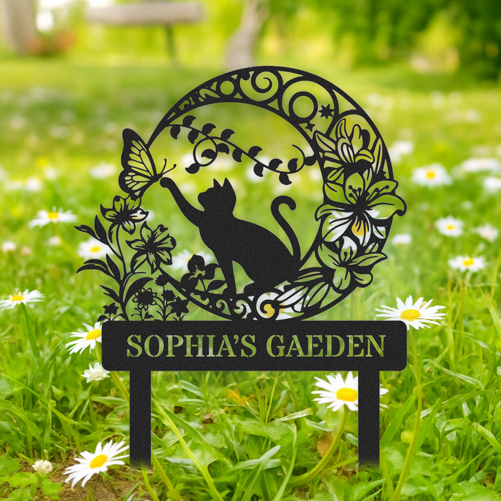 Personalized Garden Signs | Garden Stake Metal Sign | Custom Garden Sign | Customized Bird Garden Name Sign Yard Sign| Garden Signs Decorative Outdoor | Personalized Camping Gifts