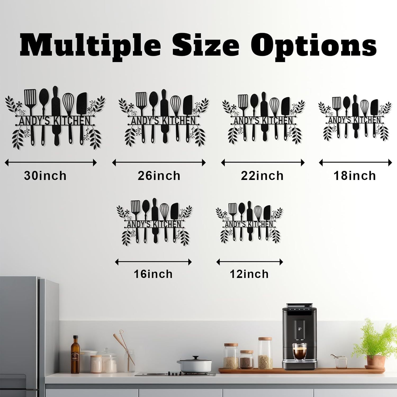 Personalized Kitchen Wall Plaque - Coffee, BBQ & Wine Metal Art for Food Lovers-MetalsignX