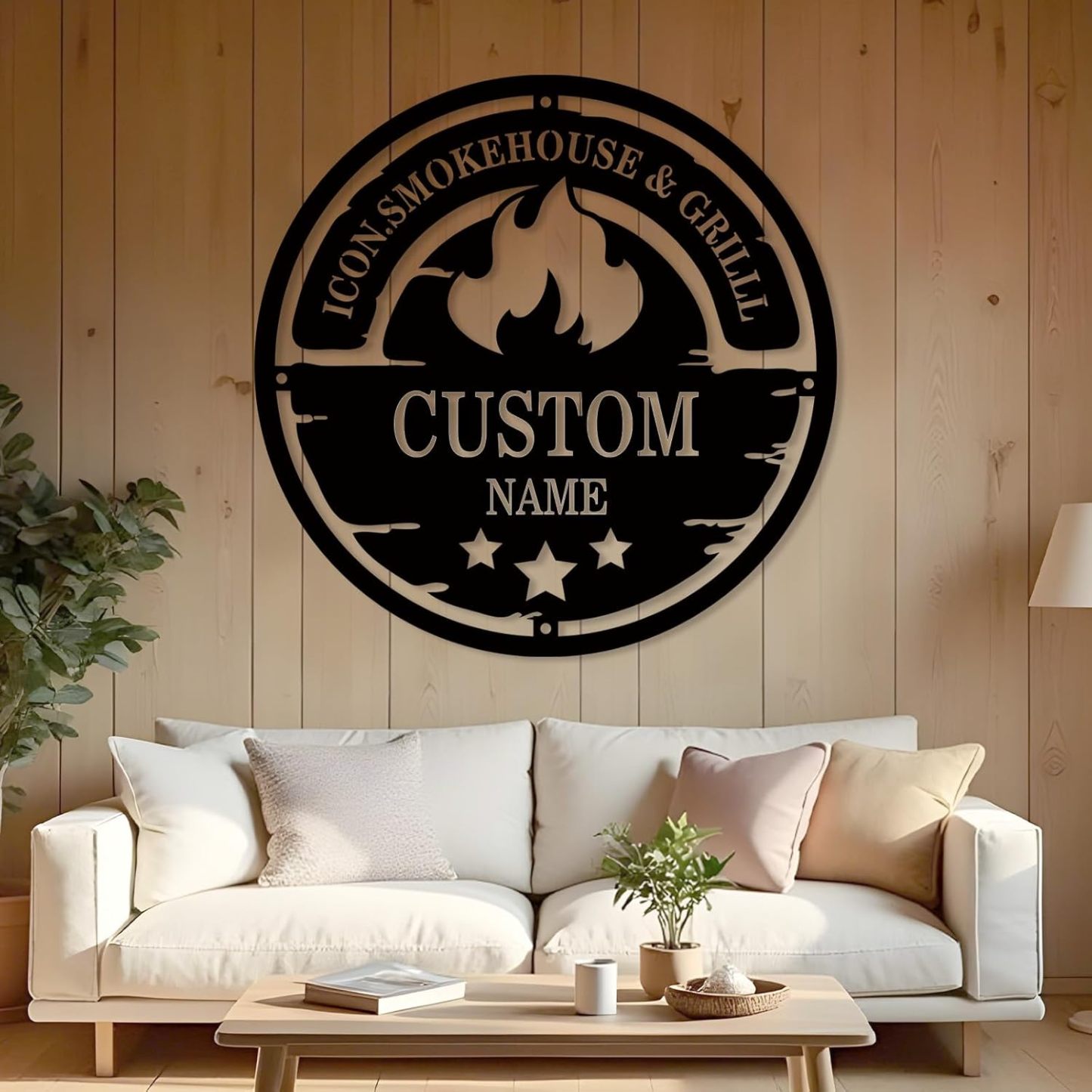 Personalized Antler Metal Cabin Sign | Custom Metal Sign | Family Sign Wall Art | Outdoor Deer Hunter Gift -MetalsignX