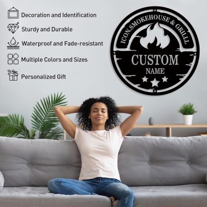 Personalized Antler Metal Cabin Sign | Custom Metal Sign | Family Sign Wall Art | Outdoor Deer Hunter Gift -MetalsignX