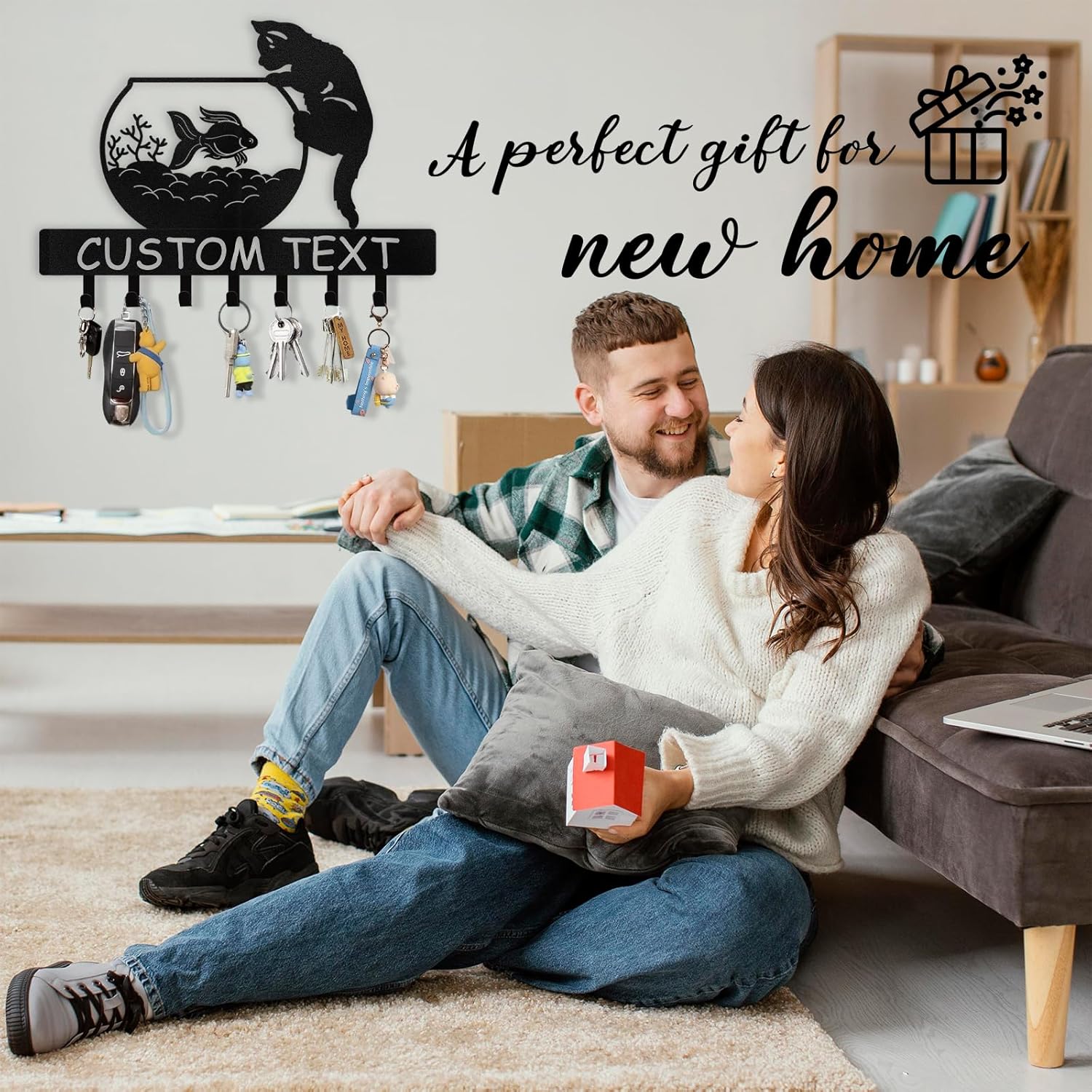 Custom Dog Leash Holder for Wall, Custom Metal Key Holder Wall Mount-MetalsignX