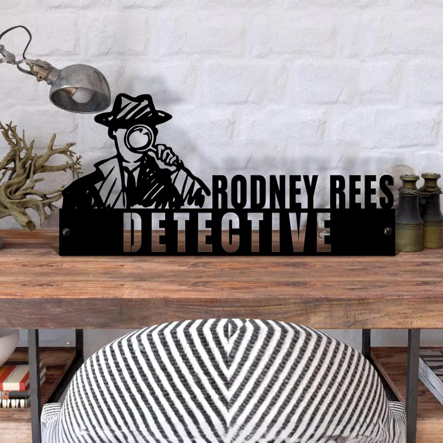  Custom Family Name Plate for Desk, Metal Sign Name Tags, Personalized Desk Accessories-MetalsignX