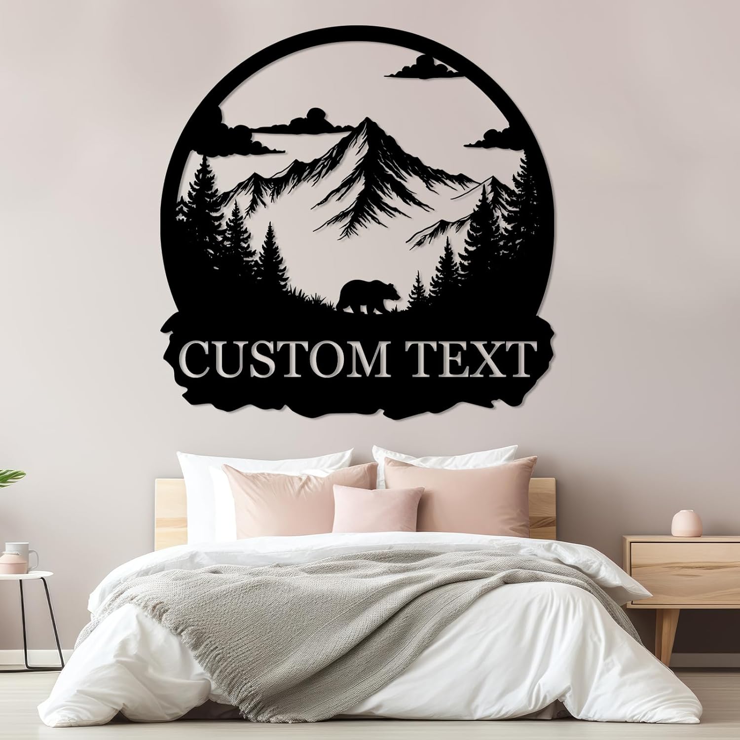 Personalized Metal Bear Sign, Custom Family Last Name Sign | Rustic Cabin and Outdoor Wall Decor-MetalsignX