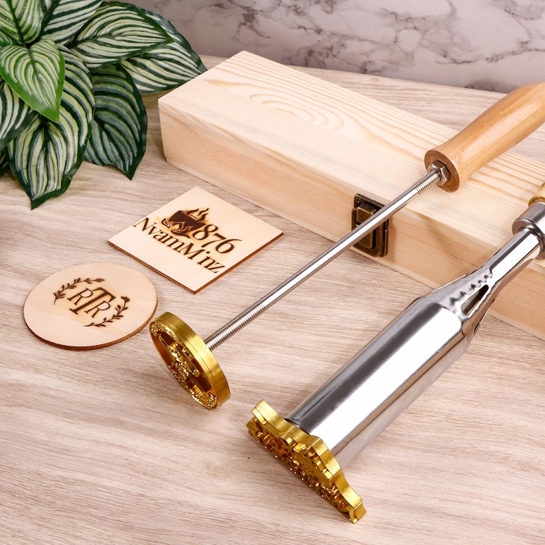 Custom Branding iron for woodworking Make your logo wood burning stamp Custom wood brand iron gift for woodworker