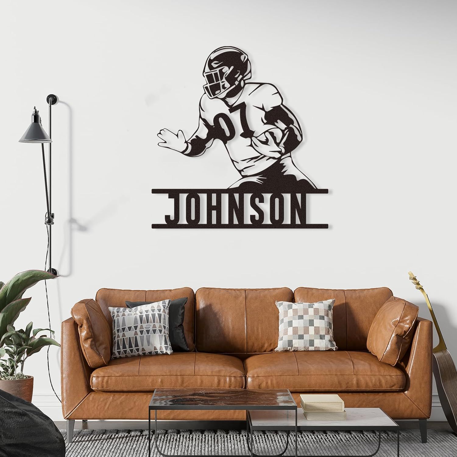 Personalized Football Metal Sign, Metal Signs Customized, Custom Ball Football Metal Wall Art, Custom Signs Outdoor Metal, Custom Name Sign Football Room Decor for Boys