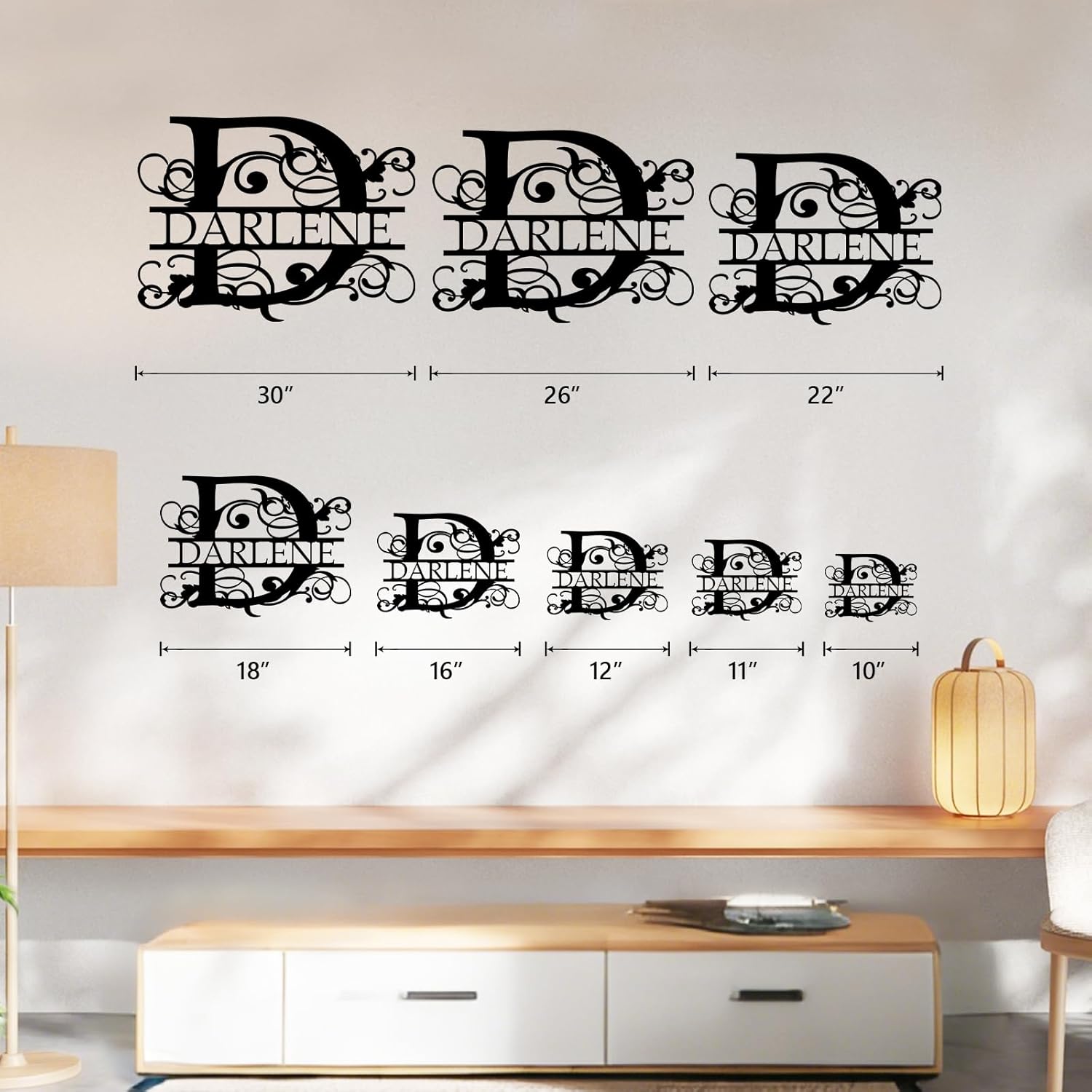 Custom Metal Signs, Family Name & Split Letter Monogram Wall Decor, Outdoor Metal Art & Personalized Wedding Gifts-MetalsignX