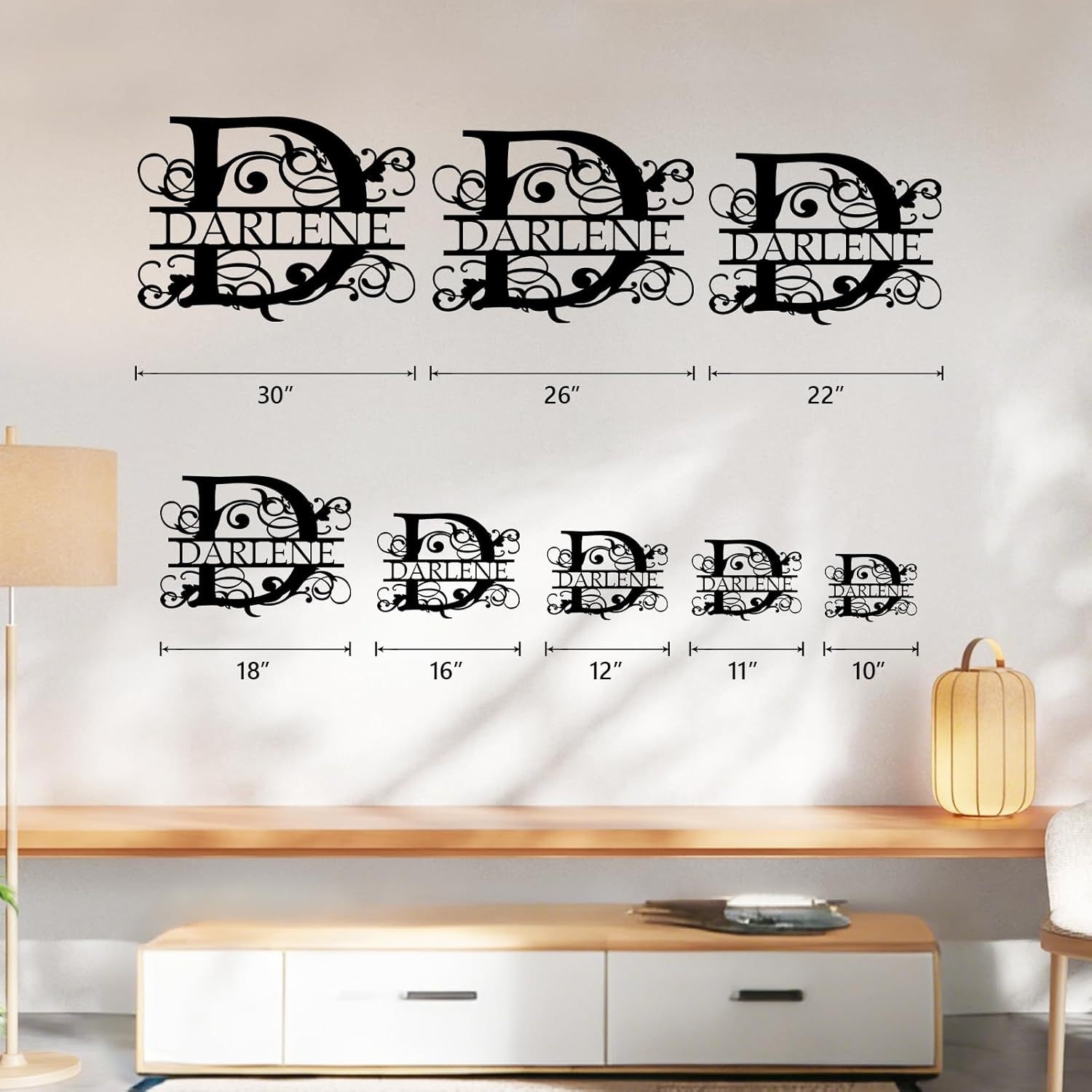 Custom Metal Signs, Family Name & Split Letter Monogram Wall Decor, Outdoor Metal Art & Personalized Wedding Gifts-MetalsignX