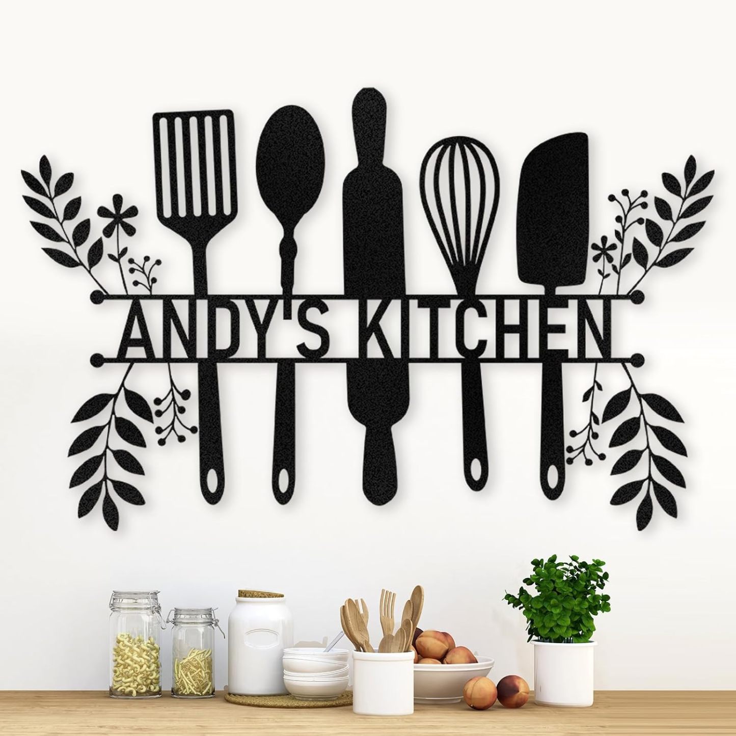 Personalized Kitchen Wall Plaque - Coffee, BBQ & Wine Metal Art for Food Lovers-MetalsignX