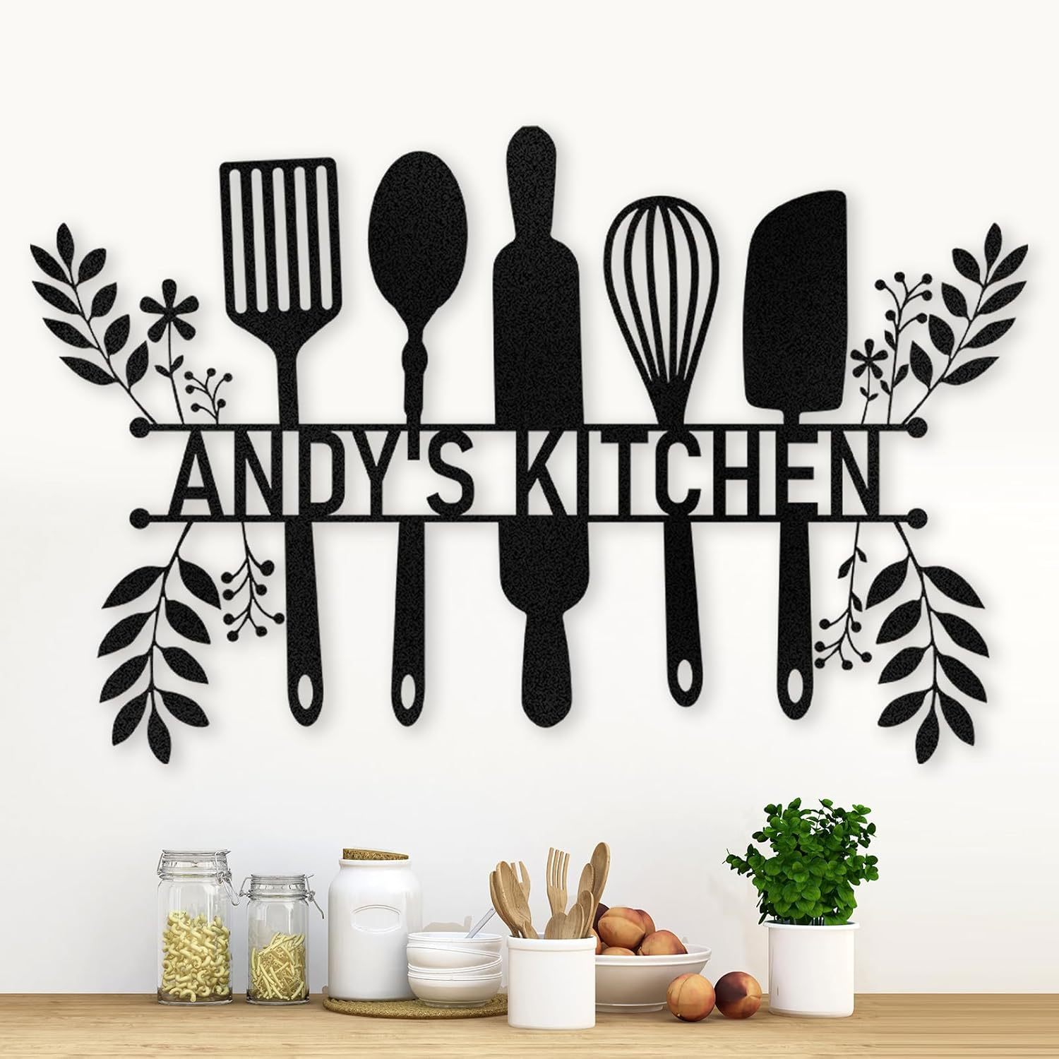 Personalized Kitchen Wall Plaque - Coffee, BBQ & Wine Metal Art for Food Lovers-MetalsignX