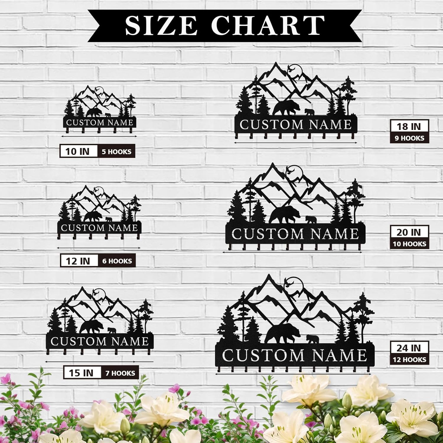 Personalized Key Holder for Wall, Custom Forest Deer Coat Rack Wall Hanging-MetalsignX