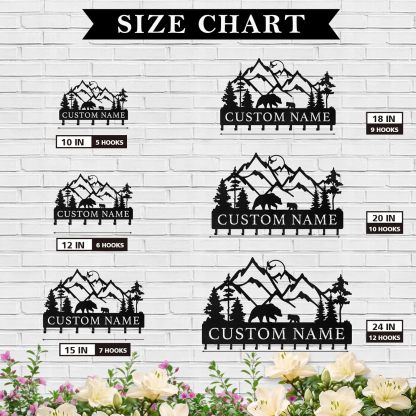 Personalized Key Holder for Wall, Custom Forest Deer Coat Rack Wall Hanging-MetalsignX