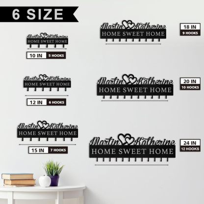 Personalized Key Holder on Wall, Custom Key Hanger Wall Mount with Name-MetalsignX