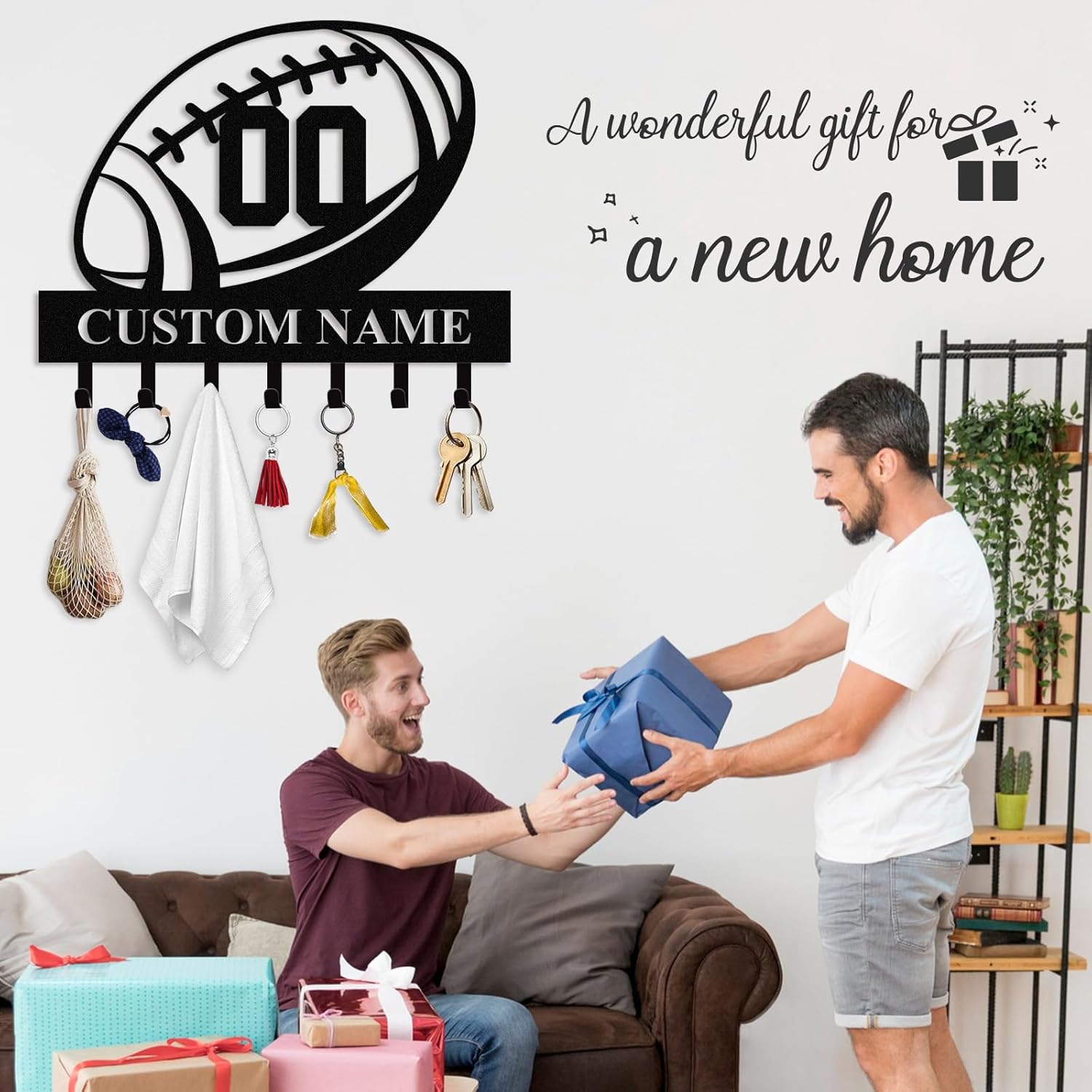 Personalized Key Holder for Wall, Custom Camping Wall Key Hooks with Name-MetalsignX