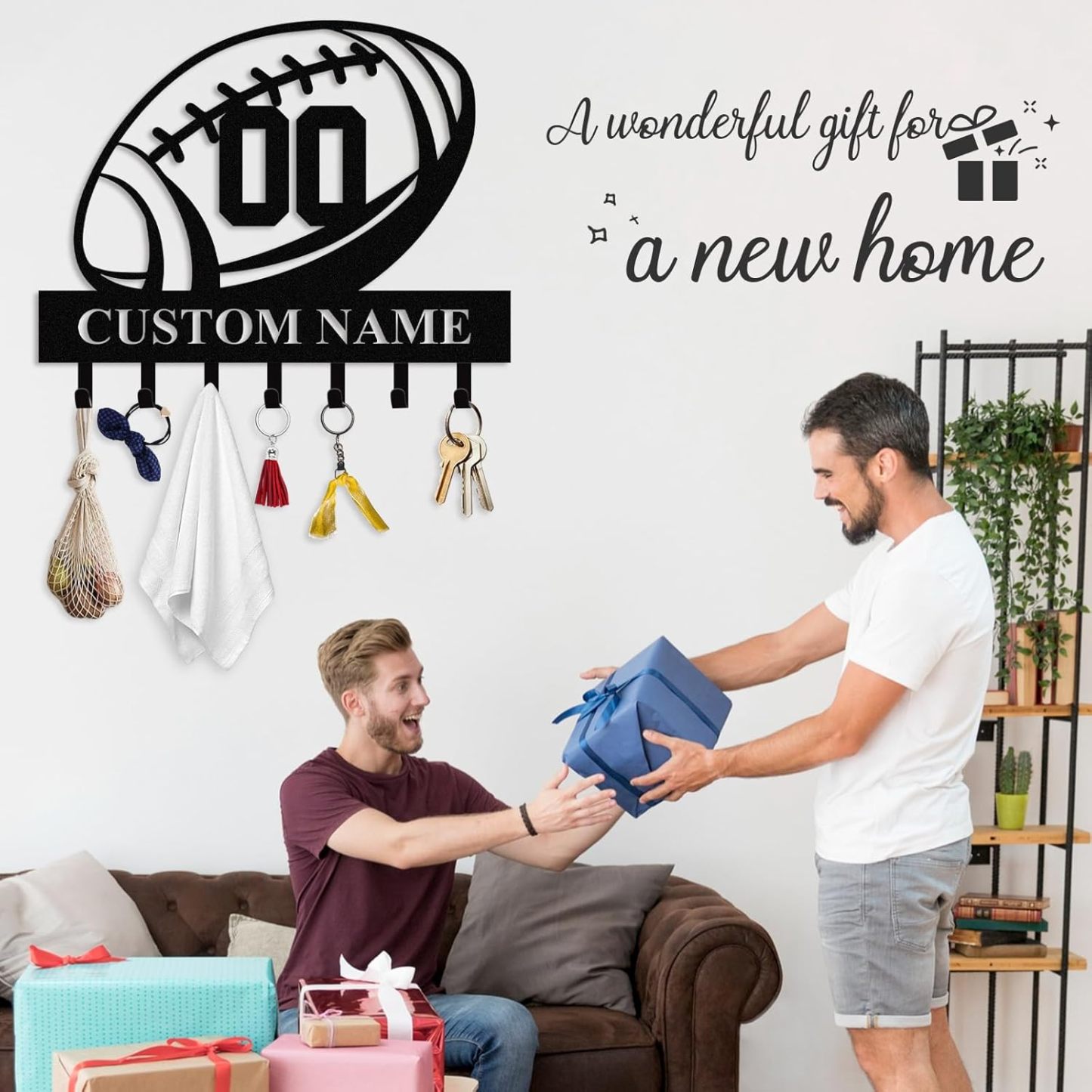 Personalized Key Holder for Wall, Custom Camping Wall Key Hooks with Name-MetalsignX