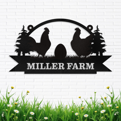 Personalized Chicken Coop Signs, Metal Funny Farm Decor, Chicken Coop Accessories, Metal Outdoor Wall Art, Custom Hen House Sign, Rustic Farmhouse Wall Decor for Farm Yard Garden Color10
