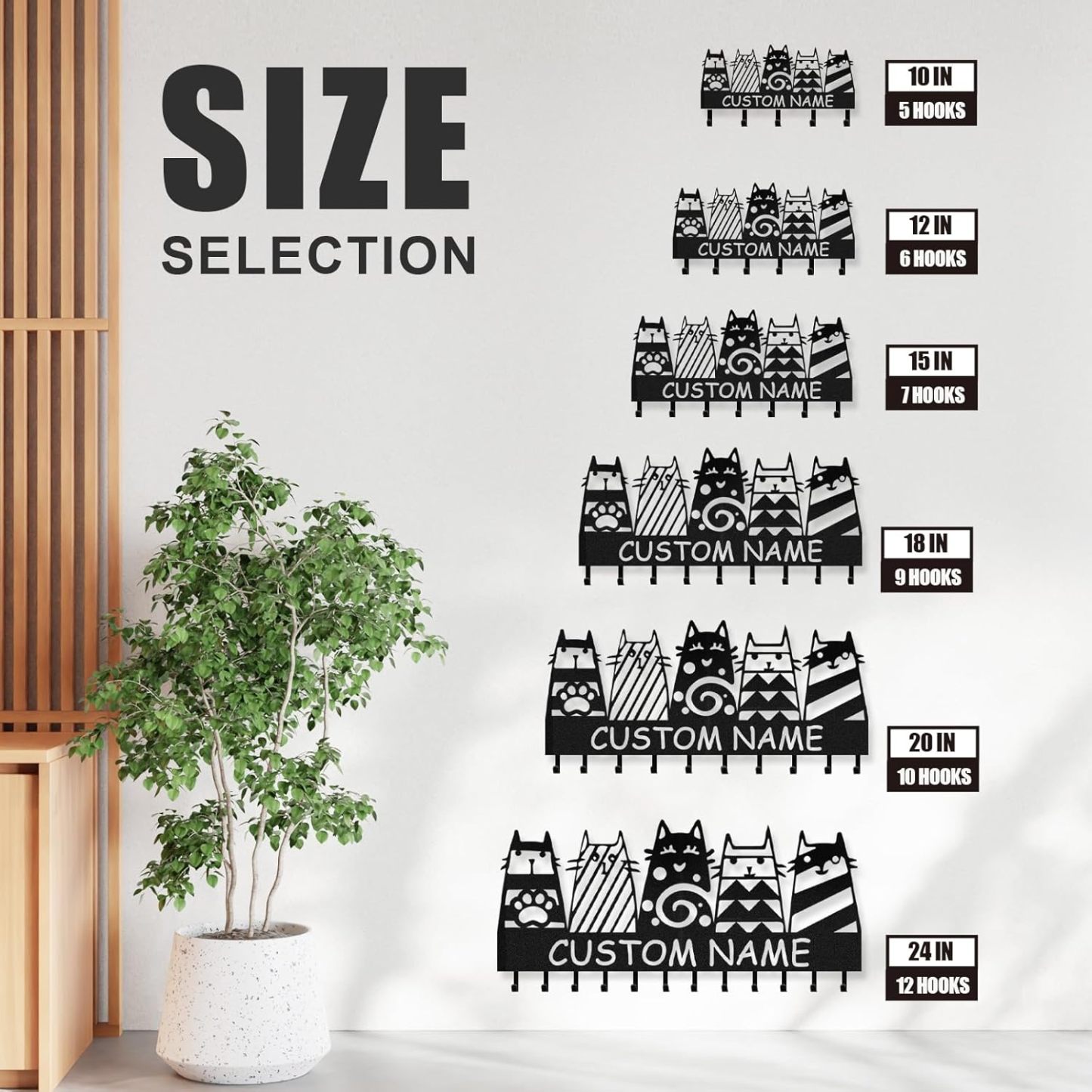 Custom Dog Leash Holder for Wall, Custom Metal Key Holder Wall Mount-MetalsignX