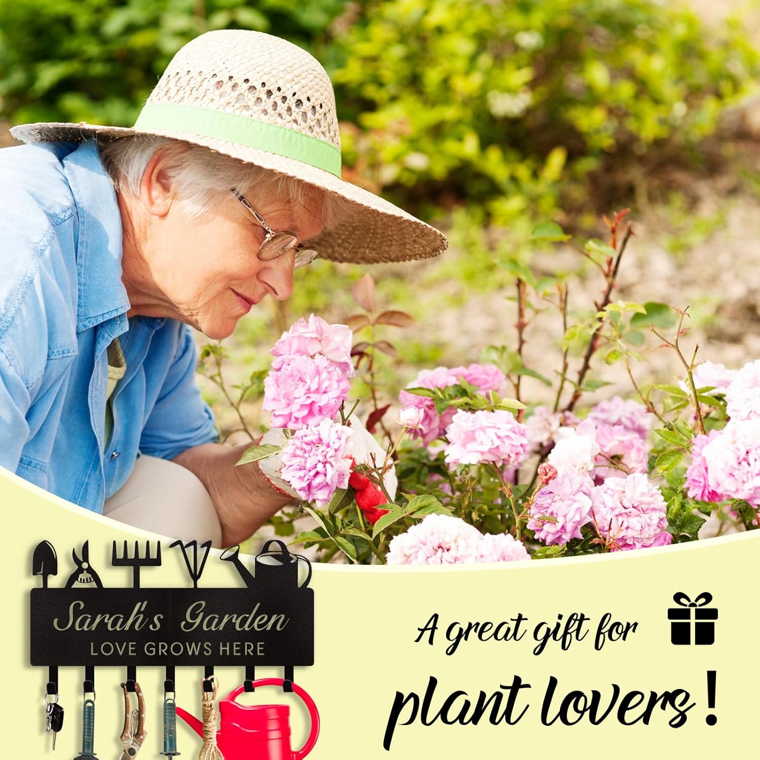 Personalized Key Holder for Wall, Custom Metal Deer Cabin Key Hooks with Name-MetalsignX