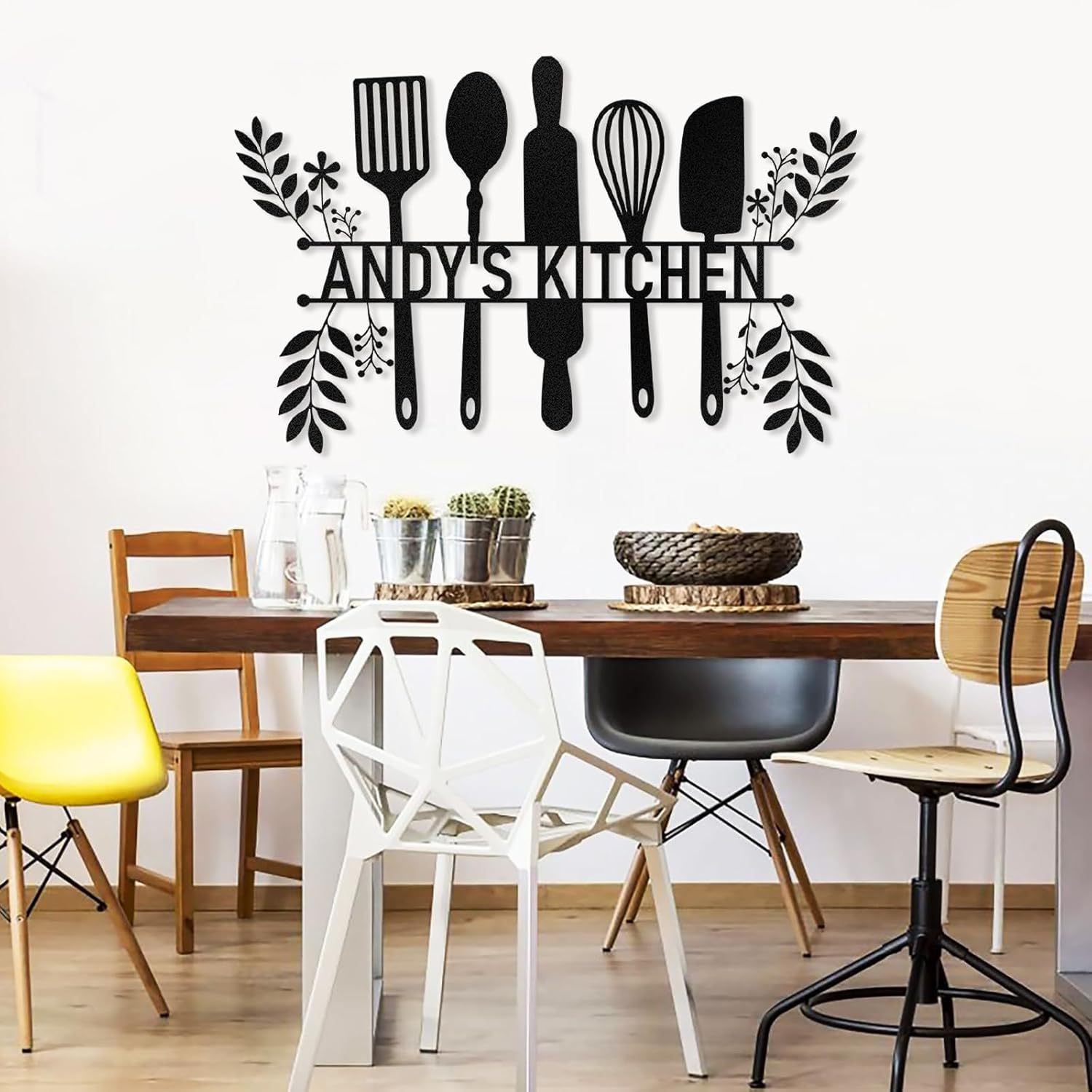 Personalized Kitchen Wall Plaque - Coffee, BBQ & Wine Metal Art for Food Lovers-MetalsignX