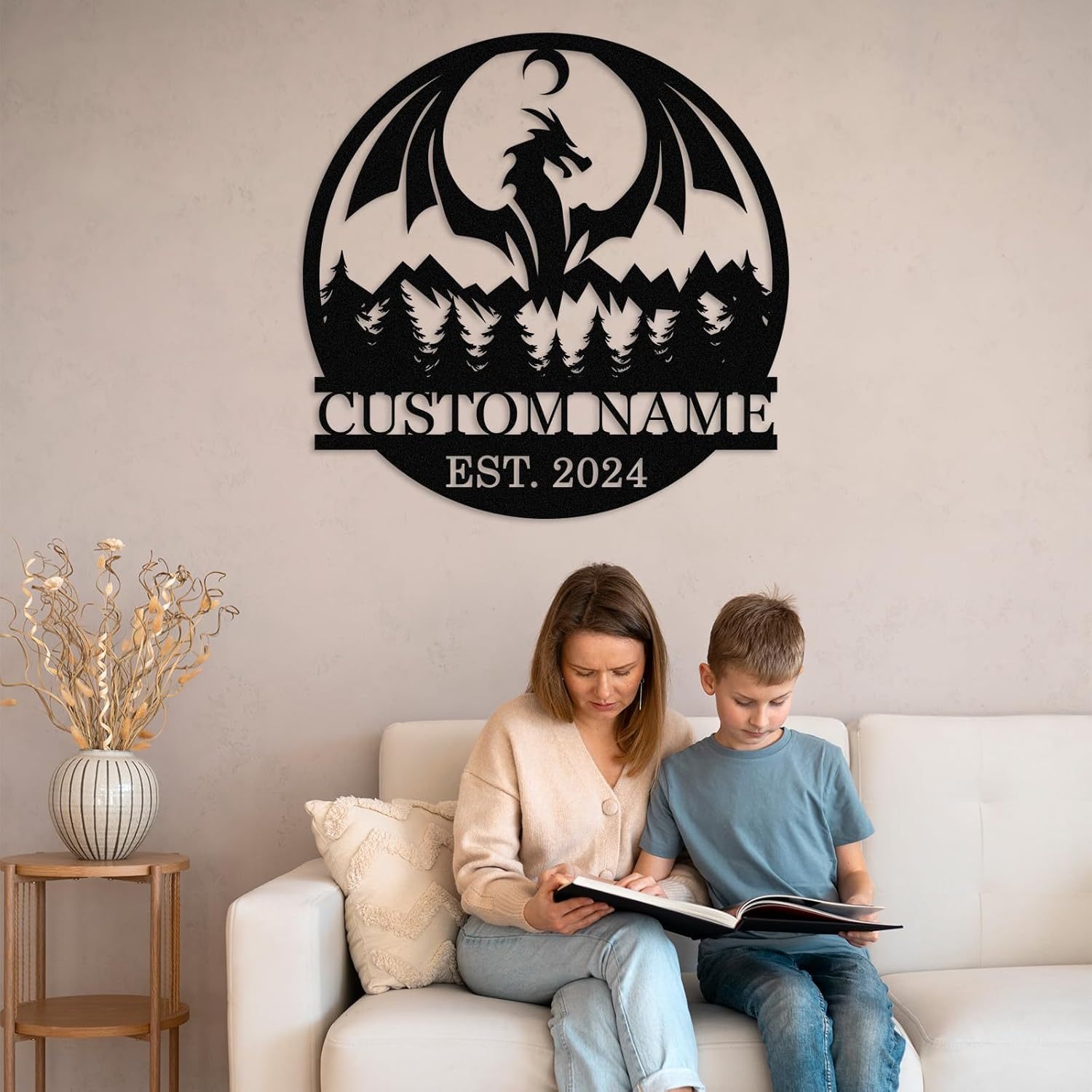 Custom Iron Animal Signs - Personalized Metal Wall Decor with Dragon, Bear, Fox & More-MetalsignX