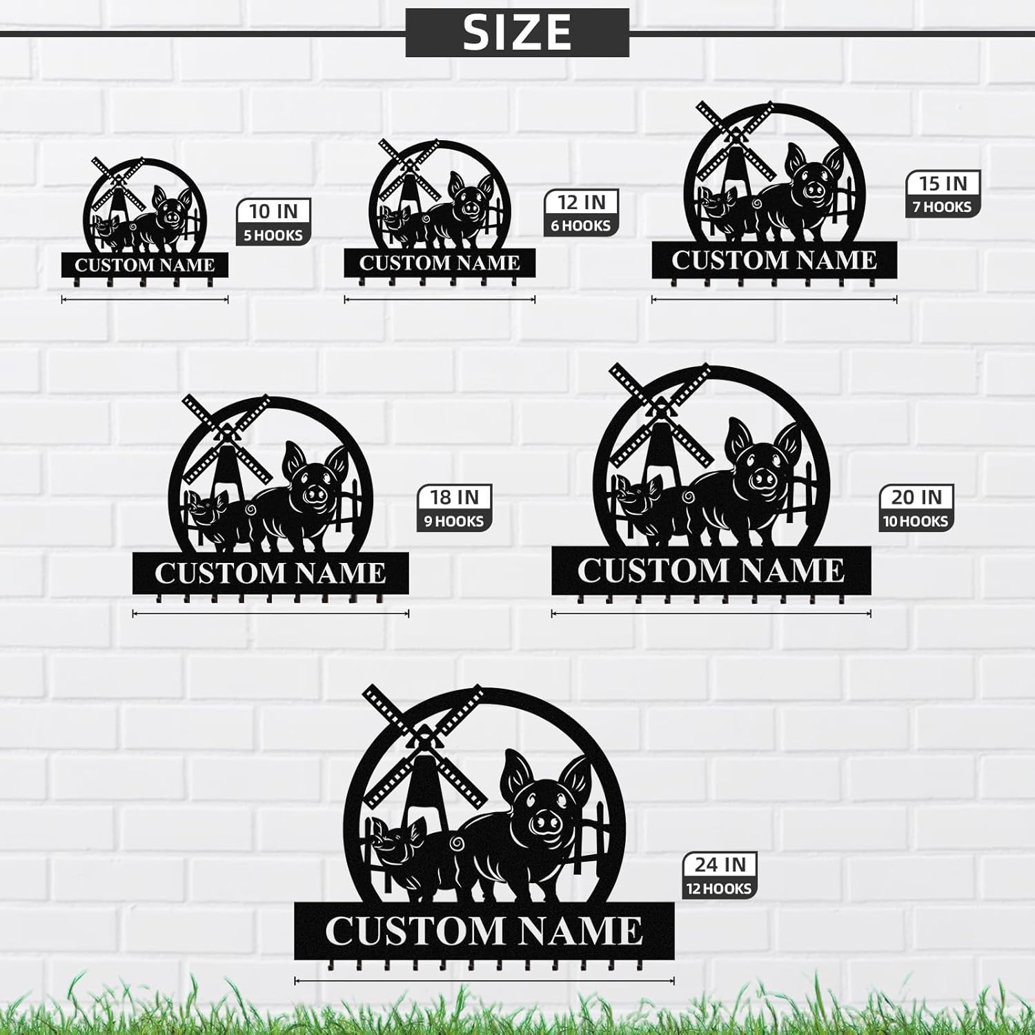 Personalized Key Holder for Wall, Custom Camping Wall Key Hooks with Name-MetalsignX