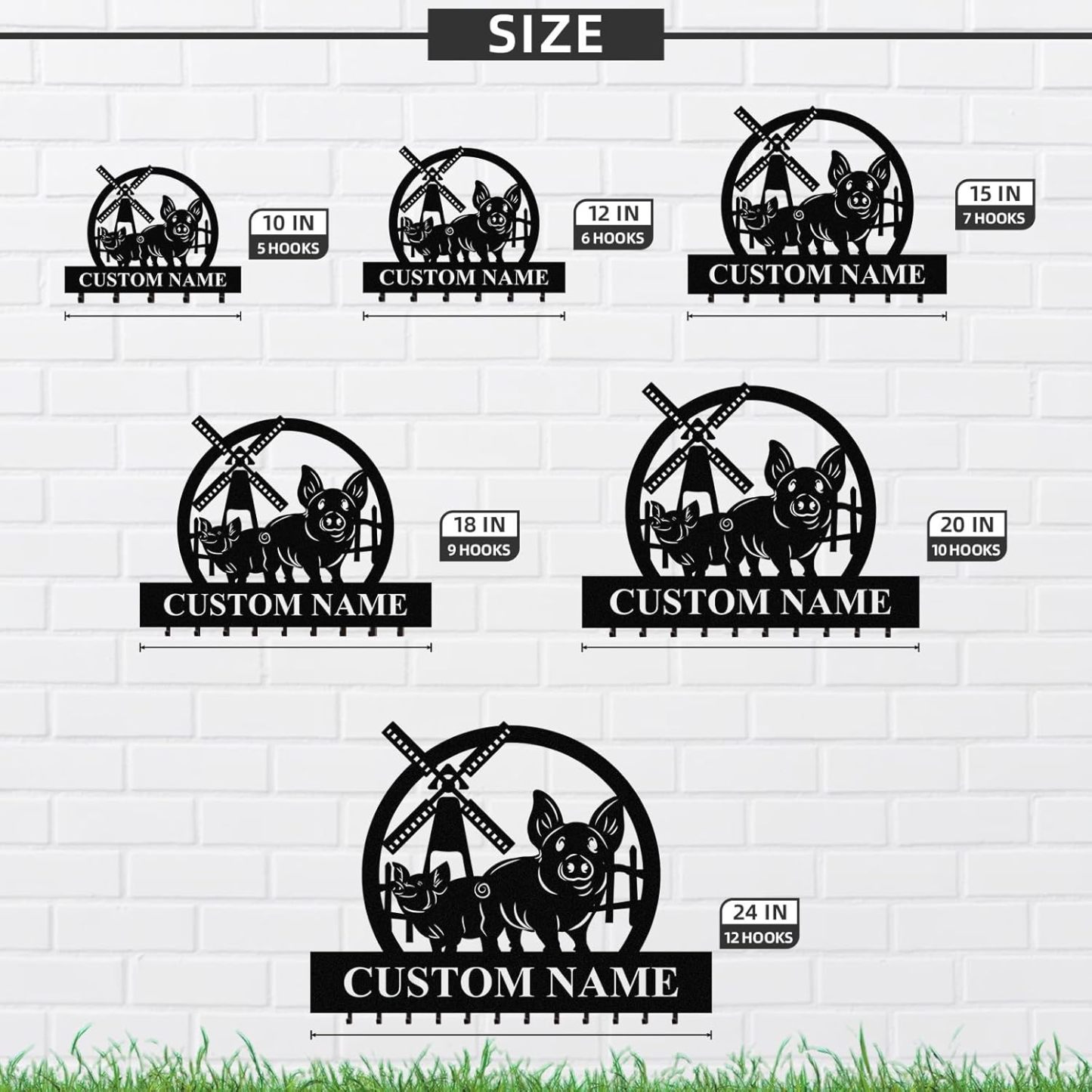 Personalized Key Holder for Wall, Custom Camping Wall Key Hooks with Name-MetalsignX