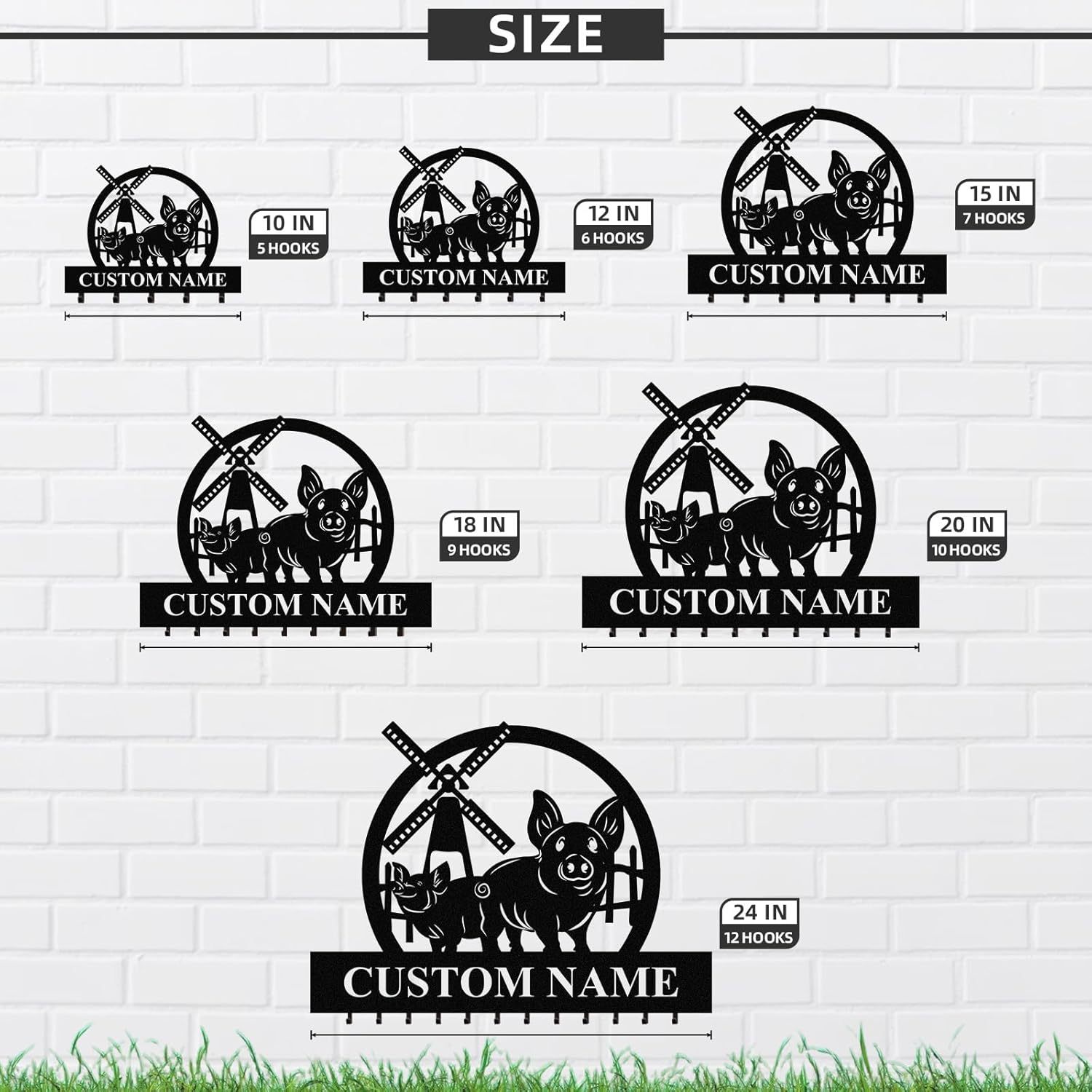 Personalized Key Holder for Wall, Custom Camping Wall Key Hooks with Name-MetalsignX