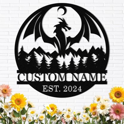 Custom Iron Animal Signs - Personalized Metal Wall Decor with Dragon, Bear, Fox & More-MetalsignX