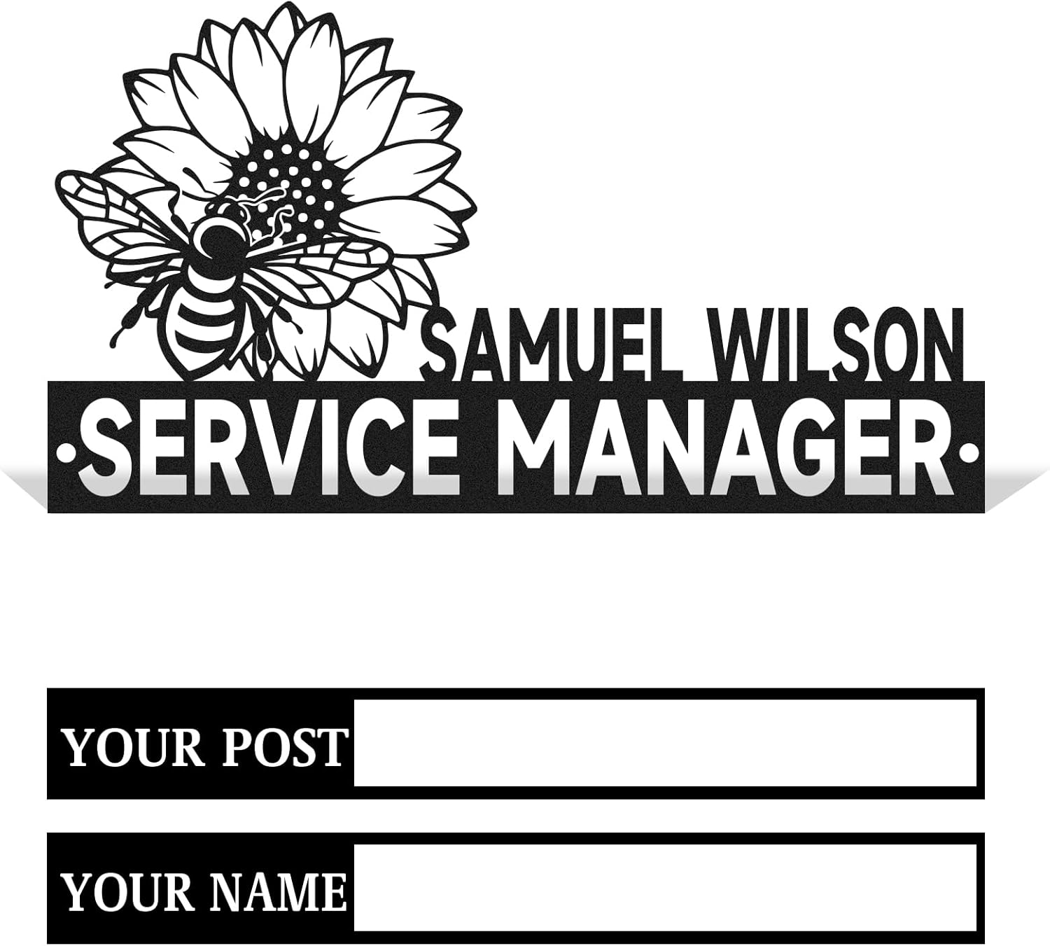  Custom Family Name Plate for Desk, Metal Sign Name Tags, Personalized Desk Accessories-MetalsignX