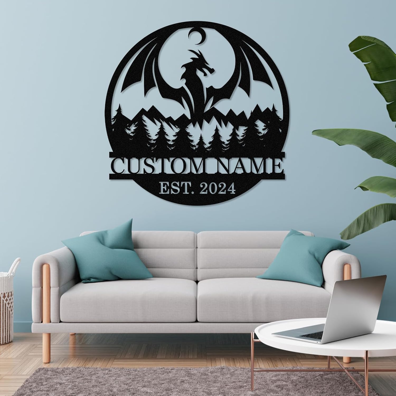 Custom Iron Animal Signs - Personalized Metal Wall Decor with Dragon, Bear, Fox & More-MetalsignX