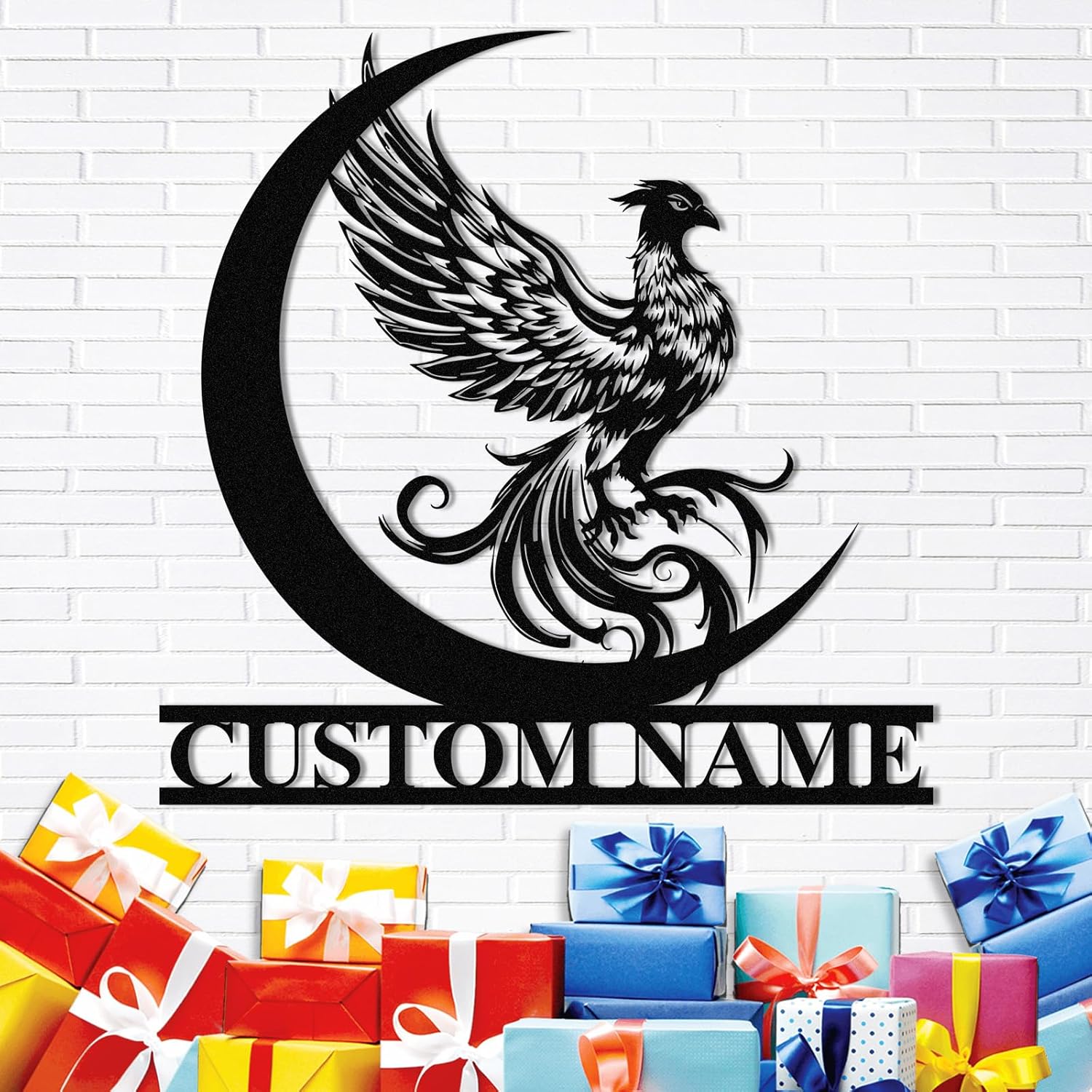 Custom Phoenix Iron Sign , Mythical Metal Wall Decor for Unique Home & Outdoor Spaces-MetalsignX