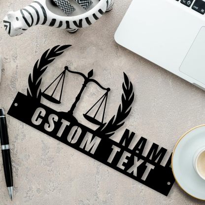  Custom Family Name Plate for Desk, Metal Sign Name Tags, Personalized Desk Accessories-MetalsignX