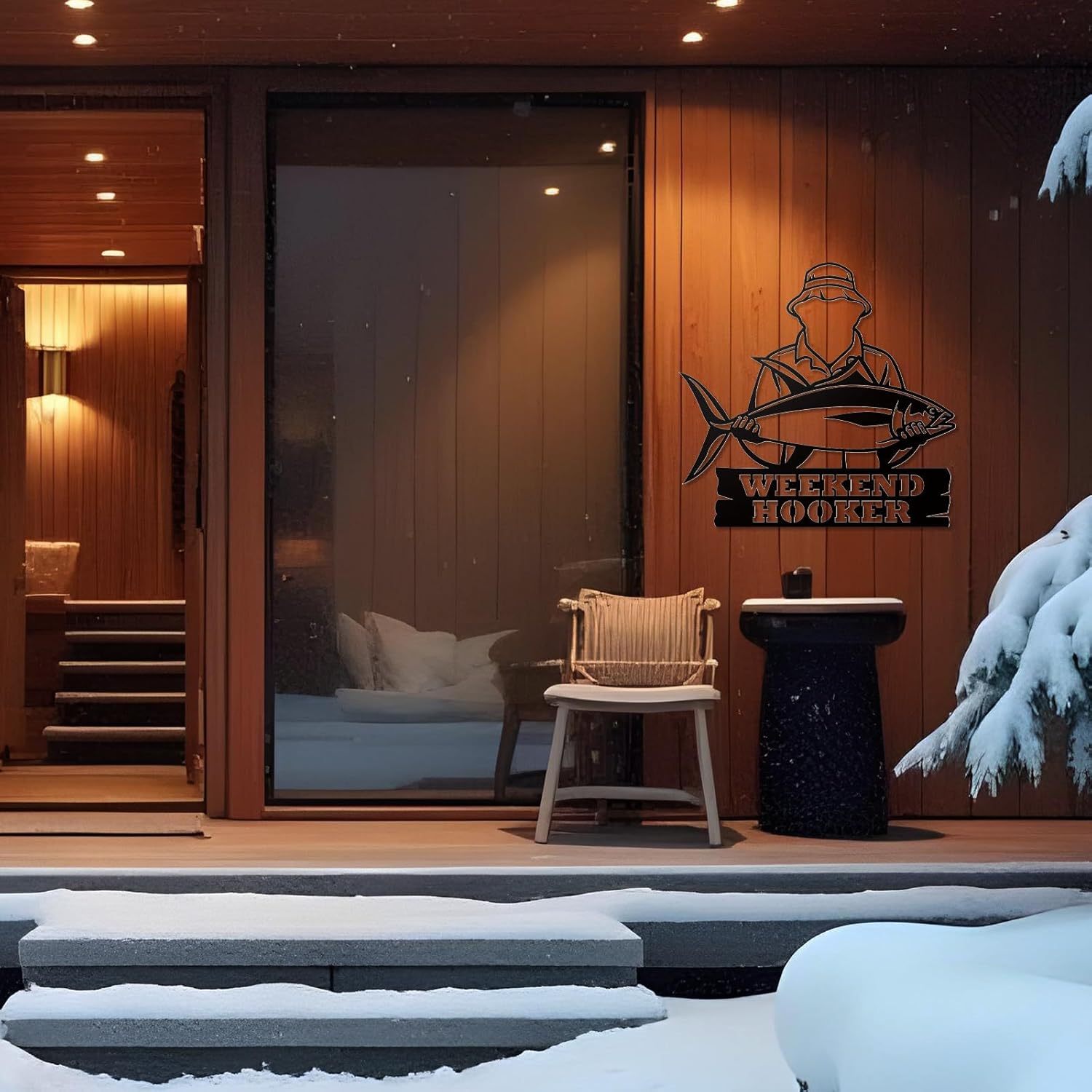 Personalized Largemouth Bass Metal Sign, Custom Fishing Last Name Sign for Home, Fish Family Signs Wall Decor-MetalsignX