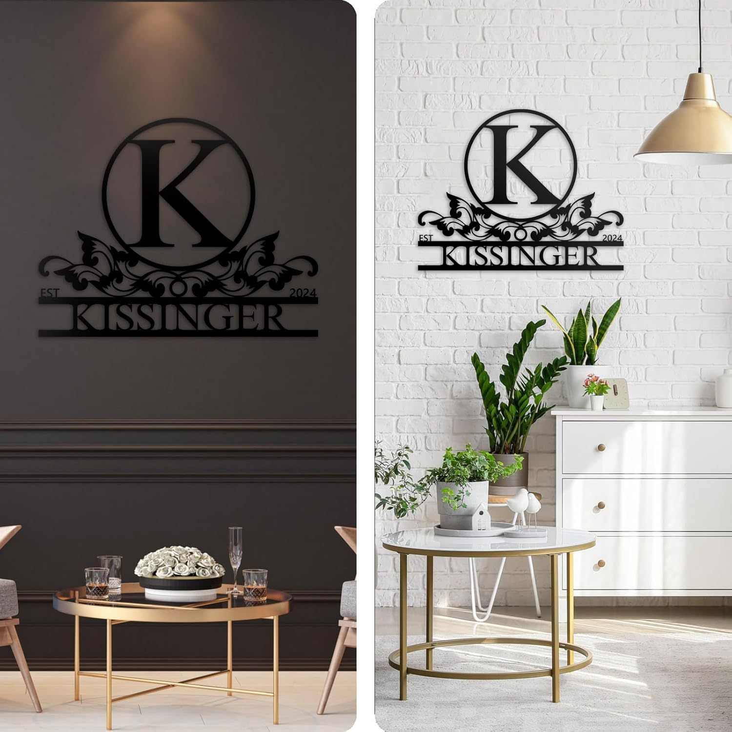 Personalized Metal Name Signs, Home Decor Sign, Metal Wall Art, Personalized Wedding/Housewarming Gift ms009-MetalsignX