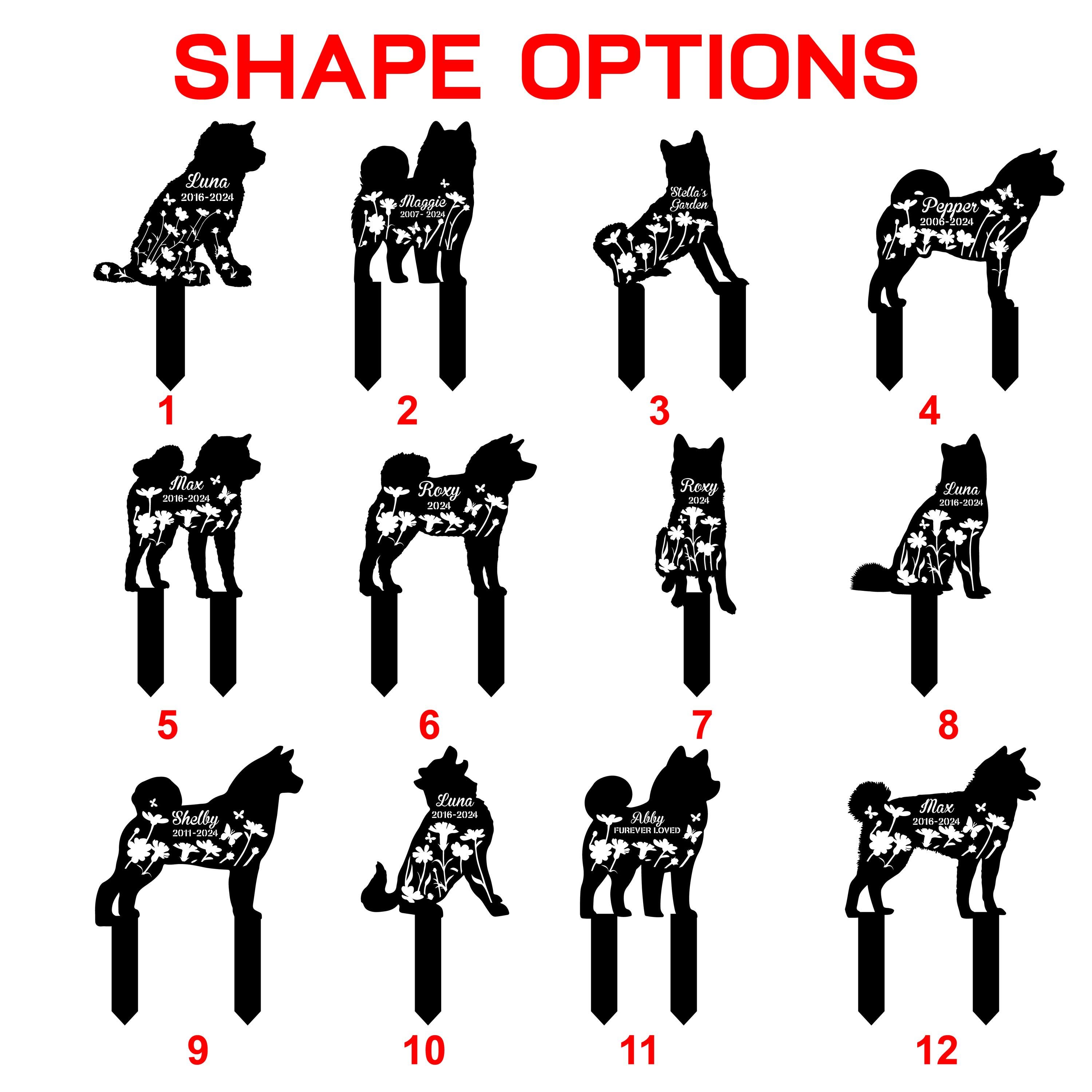 Custom Akita Dog Memorial Stake, Dog Loss Gift, Pet Grave Marker, Dog Remembrance Stake, Garden Sign, Yard Decor, Dog Lover Gift