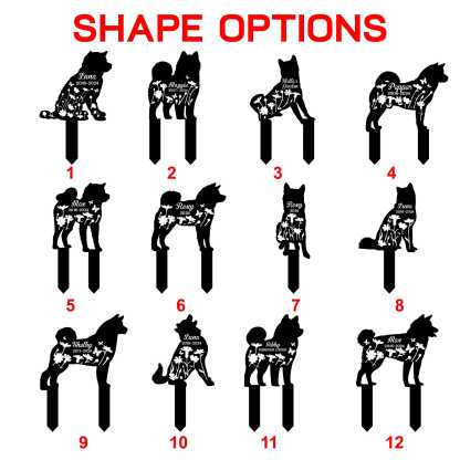 Custom Akita Dog Memorial Stake, Dog Loss Gift, Pet Grave Marker, Dog Remembrance Stake, Garden Sign, Yard Decor, Dog Lover Gift