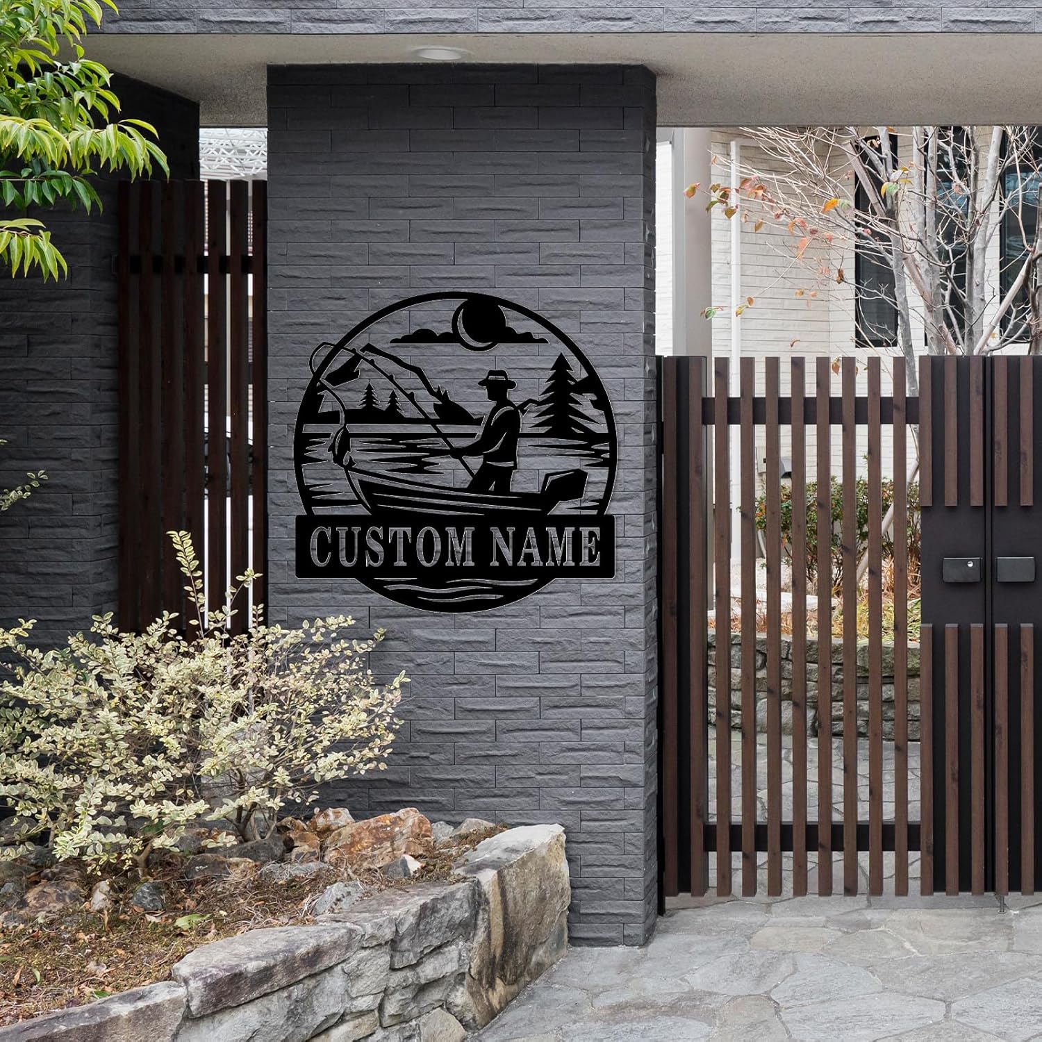 Personalized Largemouth Bass Metal Sign, Custom Fishing Last Name Sign for Home, Fish Family Signs Wall Decor-MetalsignX