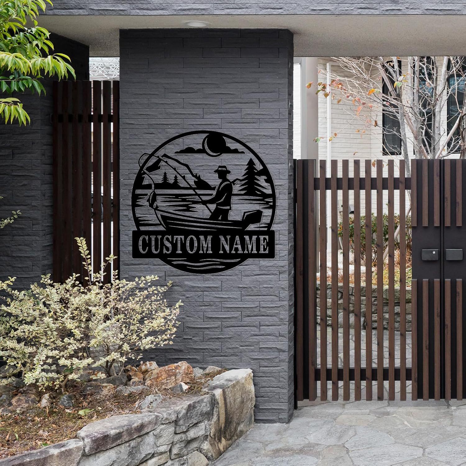 Personalized Largemouth Bass Metal Sign, Custom Fishing Last Name Sign for Home, Fish Family Signs Wall Decor-MetalsignX