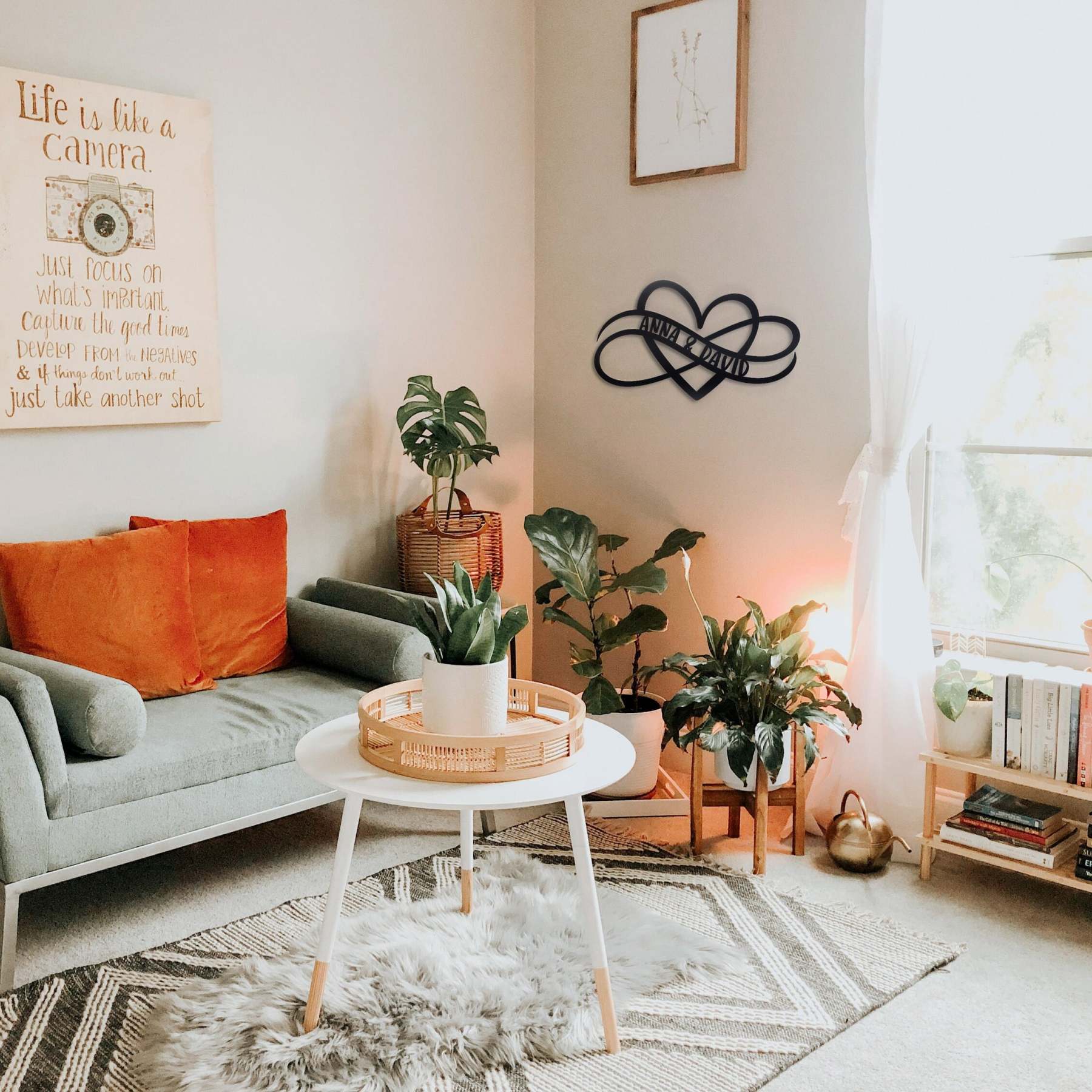 Personalized 100% Handmade Wedding Metal Sign of Infinity Love with Name-MetalsignX